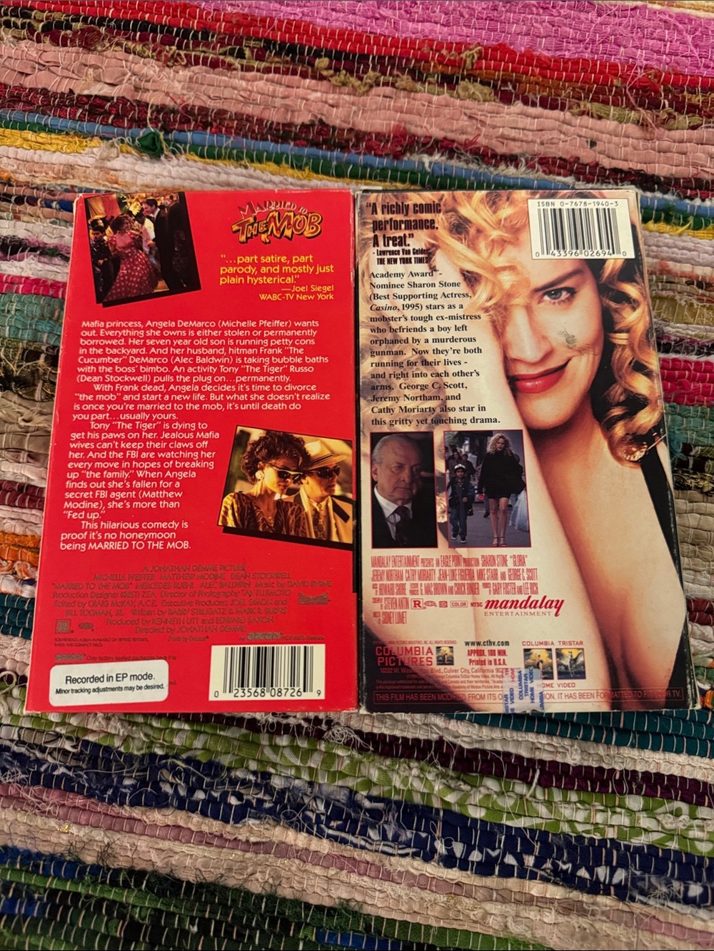 Gloria (Sharon Stone) & Married To The Mob - 2 VHS Tapes Tested. - Picture 7 of 10